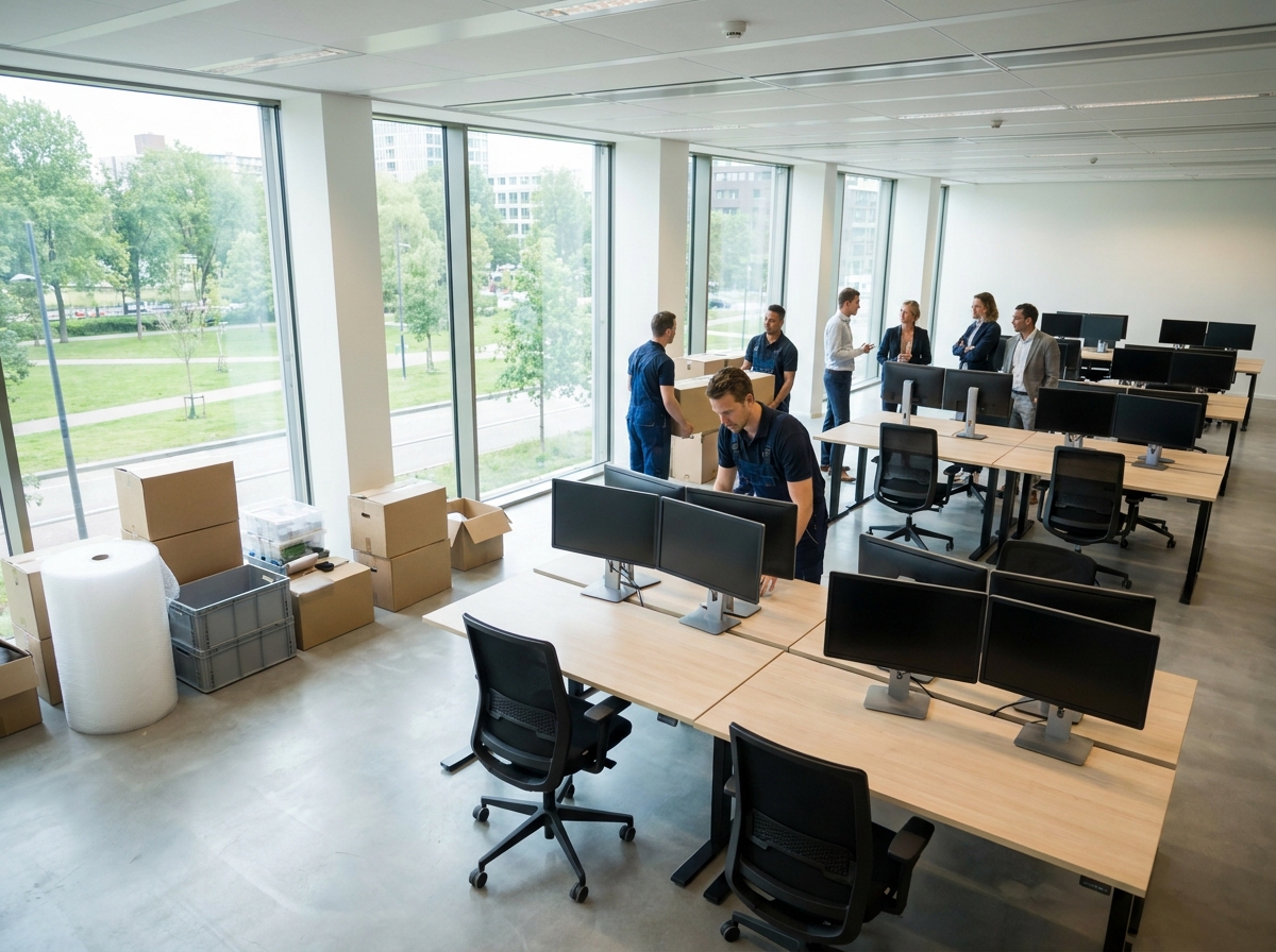 Modern kantoor bedrijfsverhuizing