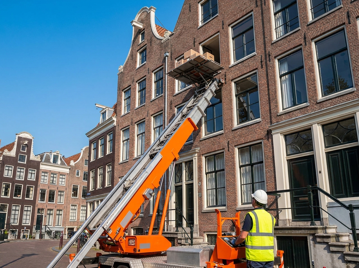 Hoog gebouw verhuislift